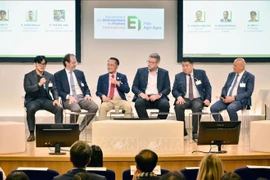 At a B2B business networking session within the forum. (Photo: VNA)