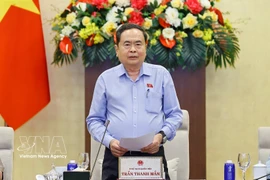 NA Chairman Tran Thanh Man delivers closing remarks at the NA Standing Committee's 56th session (Photo: VNA)