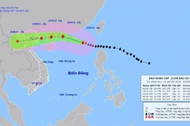 Forecast of the movement direction of super Typhoon Ragasa. (Photo: nchmf.gov.vn) 