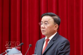 Politburo member and Permanent member of the Party Central Committee’s Secretariat Tran Cam Tu speaks at the conference on March 17. (Photo: VNA)
