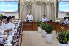 The conference on the implementation of socio-economic tasks for August and key measures for the rest of the year held in Ho Chi Minh Ciy, on August 12, 2026. (Photo: VNA)