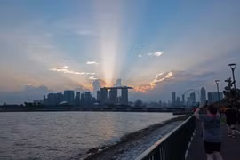 A view of Marina Bay, Singapore. (Photo: Xinhua/VNA)