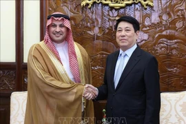 State President Luong Cuong (R) receives Saudi Arabian Ambassador Mohammed Ismaeil A. Dahlwy in Hanoi on December 31. (Photo: VNA)