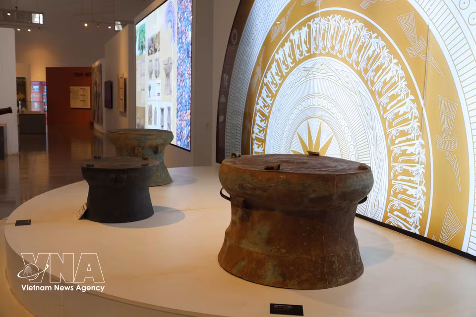 Dak Lak is home to 13 bronze drums, the largest number ever discovered in the Central Highlands. Dating back 2,000–2,500 years, they are relics of the ancient Viet people. (Photo: VNA)