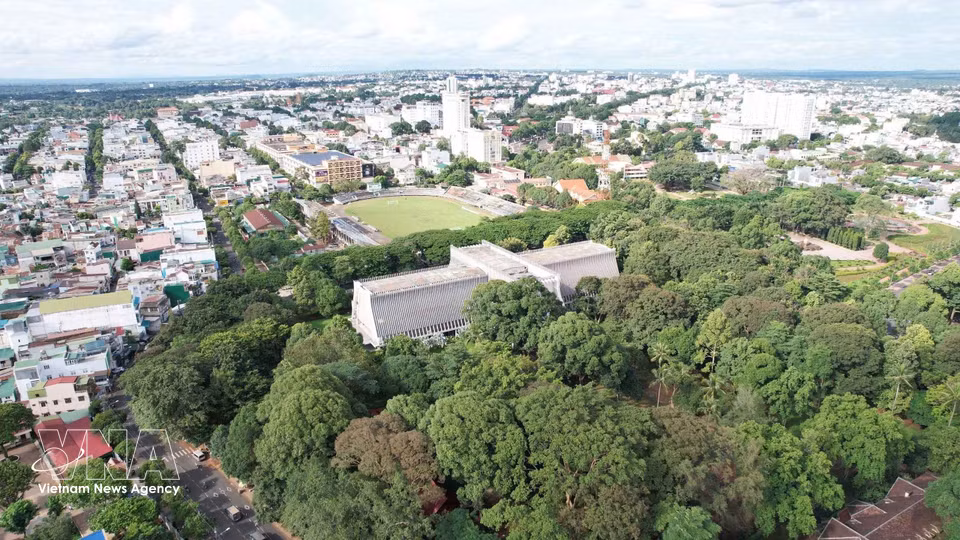 An aerial view of Dak Lak Museum. (Photo: VNA)