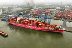 Import and export activities at Tan Cang-Cai Mep International Port. (Photo: VNA)