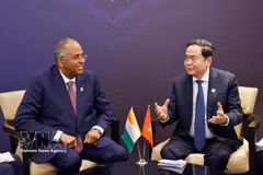 Chairman of the National Assembly Tran Thanh Man (R) meets President of the National Assembly of Côte d’Ivoire Patrick Achi on the sidelines of the 152nd Assembly of the Inter-Parliamentary Union (IPU-152) in Istanbul, Türkiye, on April 16. (Photo: VNA)