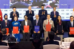 Vietjet signs strategic cooperation agreements with India’s leading enterprises, GMR Airports Limited and Bird Group, in the presence of Party General Secretary and State President To Lam at the India-Vietnam Business Forum in Mumbai on May 7. (Source: Vietjet)