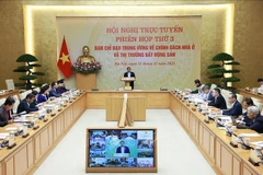 Prime Minister Pham Minh Chinh chairs the third meeting of the Central Steering Committee on Housing Policy and Real Estate Market in Hanoi on November 11. (Photo: VNA) 