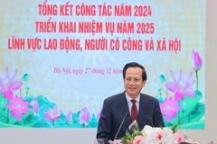 Minister of of Labour, Invalids and Social Affairs Dao Ngoc Dung speaks at the event. (Photo: VNA)