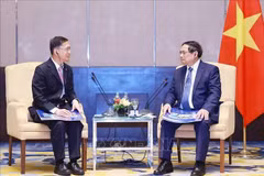 Prime Minister Pham Minh Chinh (R) and Dato' Chow Chee Wah, Chairman of Gamuda Land, at their meeting in Kuala Lumpur on May 25 (Photo: VNA)