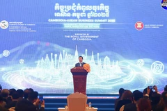 Cambodian Prime Minister Samdech Thipadei Hun Manet speaks at the forum (Photo: khmertimeskh.com)