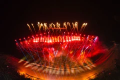 Jetski team sets world record with fireworks display. (Photo: VNA)