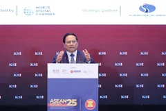 Prime Minister Pham Minh Chinh speaks at the ASEAN Leadership and Partnership Forum (ALPF) held in Kuala Lumpur on May 25. (Photo: VNA)