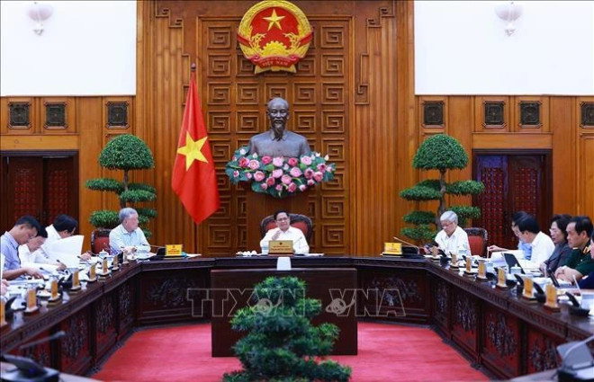 PM Pham Minh Chinh chairs the meeting (Photo: VNA) pm-3583.jpg