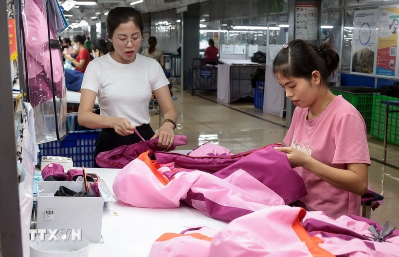 Garment production for export to the EU at TNG Garment Company in Thai Nguyen province. (Photo: VNA)
