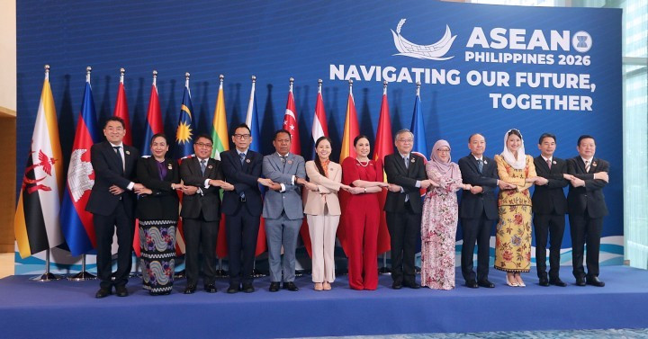 ASEAN Economic ministers at the 32nd ASEAN Economic Ministers' (AEM) Retreat at the Shangri-La The Fort in Taguig City on March 13, 2026. (Photo: pna.gov.ph)