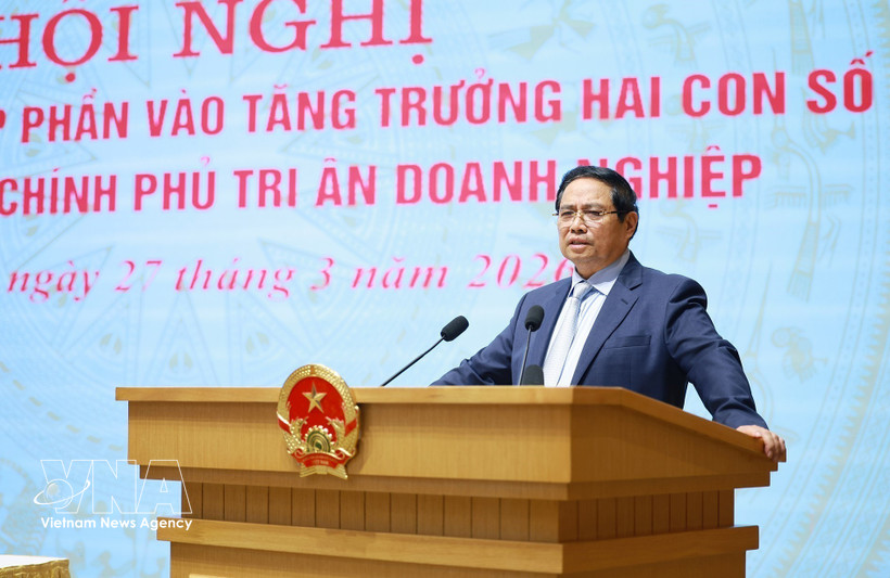 Prime Minister Pham Minh Chinh speaks at the conference. (Photo: VNA)