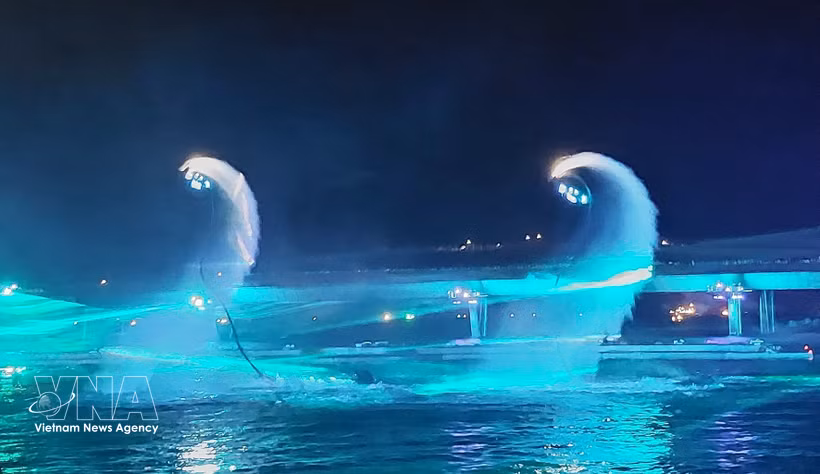 The "Kiss of the sea" show in Phu Quoc (Photo: VNA)