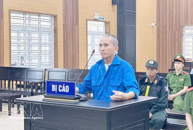 Huynh Ngoc Tuan at the first-instance trial on April 2. (Photo: VNA)