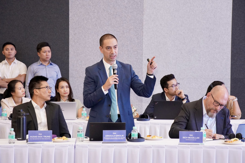 Arnaud Ginolin, Managing Director of The Boston Consulting Group, speaks at the January 28 consultation workshop on the development strategy for Vietnam’s International Financial Centre in Ho Chi Minh City. (Photo: VNA)