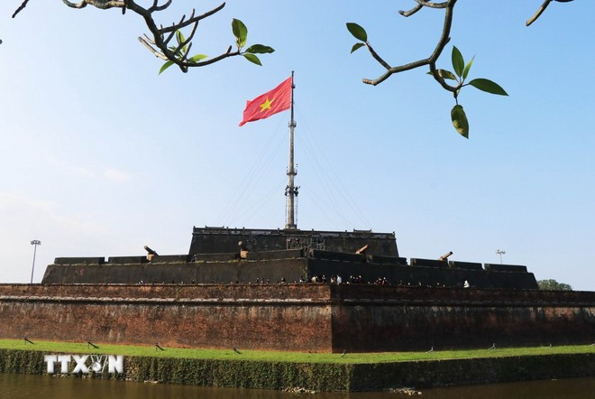 The Flag Tower of Hue Ancient Citadel is part of the Hue Imperial Citadel Complex - a World Cultural Heritage site. (Photo: VNA)