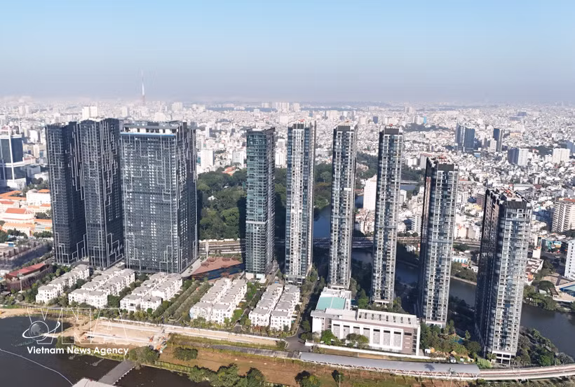 A view of the Grand Marina Saigon ultra-luxury apartment project in Ho Chi Minh City. (Photo: VNA)