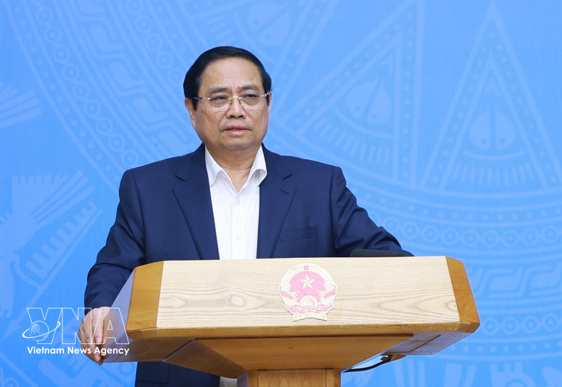 Prime Minister Pham Minh Chinh speaks at the conference. (Photo: VNA)
