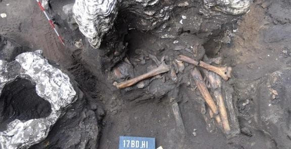 A grave excavated in the Bau Du site in Quang Nam province in 2017 (Source: Southern Institute of Social Sciences)