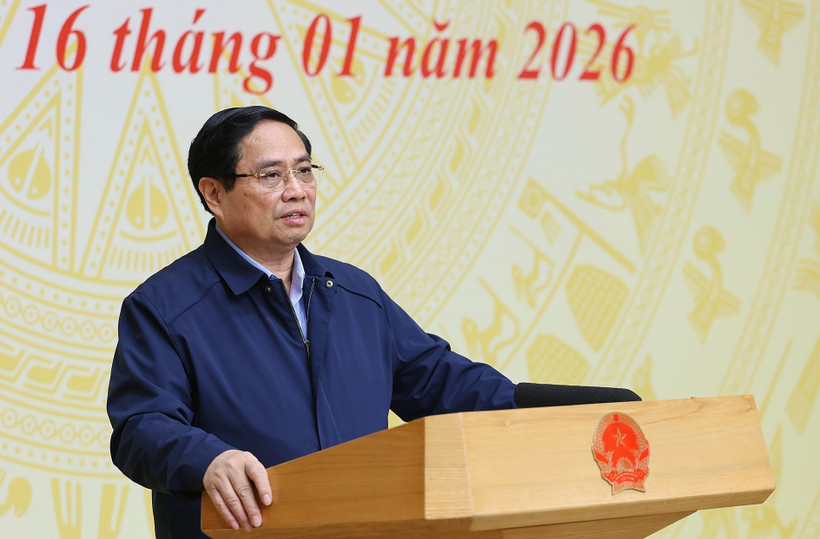 Prime Minister Pham Minh Chinh addresses the conference (Photo: VNA)