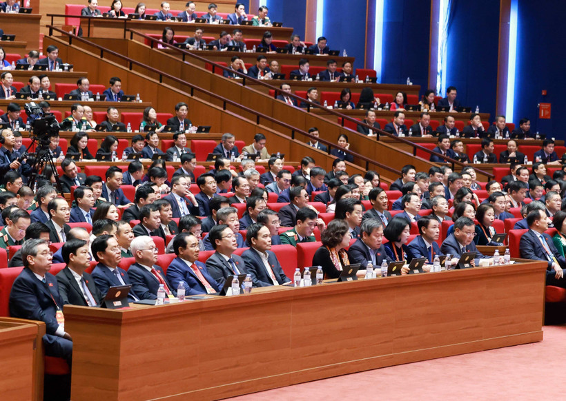 Delegates at the ongoing 14th National Party Congress (Photo: VNA)