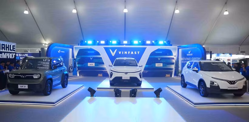 VinFast models on display at the 2026 Philippines International Motor Show (Photo: congnghiepmoitruong.vn)