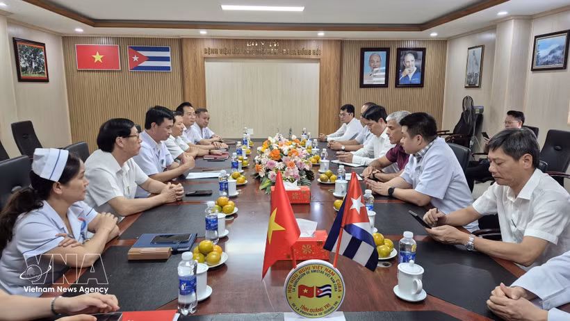 At the working session (Photo: VNA)