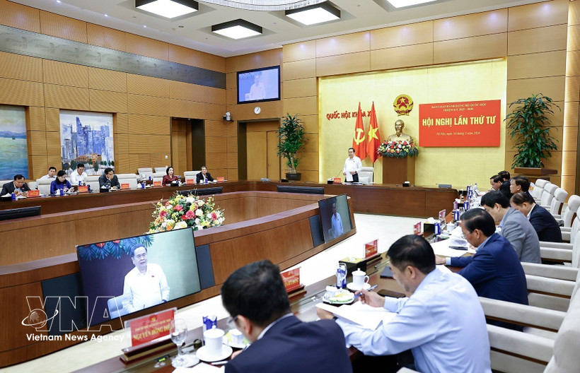 National Assembly Tran Thanh Man chairs the fourth conference of the National Assembly Party Committee for 2025–2030 term on March 16. (Photo: VNA)