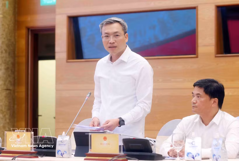 Maj. Gen Nguyen Quoc Toan, spokesman of the Ministry of Public Security and Chief of its Office, speaks to reporters. (Photo: VNA)