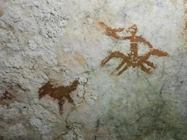 The cave art dates back at least 67,800 years, according to research published in the journal Nature. (Photo: Maxime AUBERT/GRIFFITH UNIVERSITY/AFP)