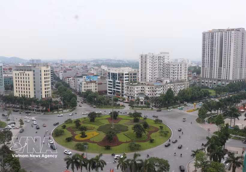 An aerial view of Kinh Bac ward in Bac Ninh (Photo: VNA)
