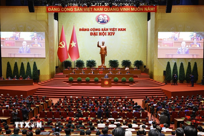 The closing session of the 14th National Party Congress on January 23 (Photo: VNA)