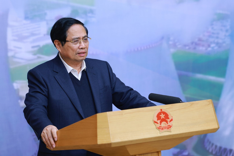 Prime Minister Pham Minh Chinh speaks at the 4th meeting of the Steering Committee for Nuclear Power Plant Construction in Hanoi on January 7, 2025. (Photo: VNA)