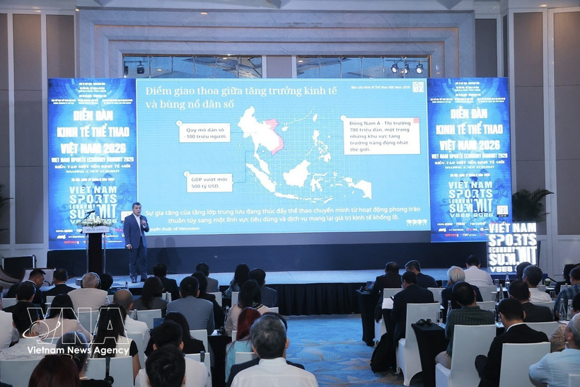 The Vietnam Sports Economy Summit 2026 (VSES 2026) opens in Hanoi on March 27. (Photo: VNA)