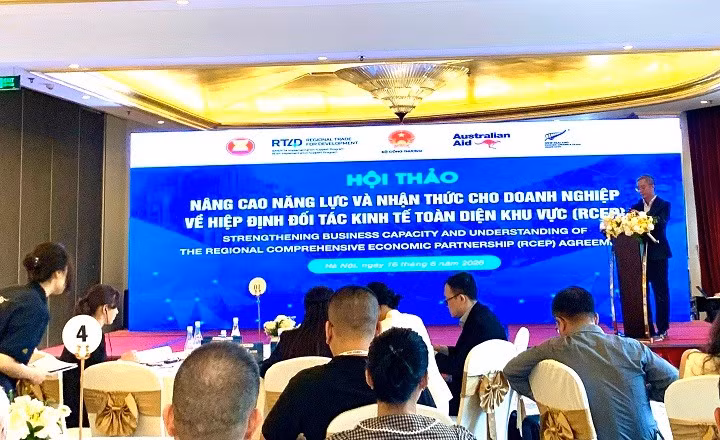 The workshop focuses on translating RCEP commitments into practical knowledge and tools for businesses. (Photo: thuongtruong.com.vn)
