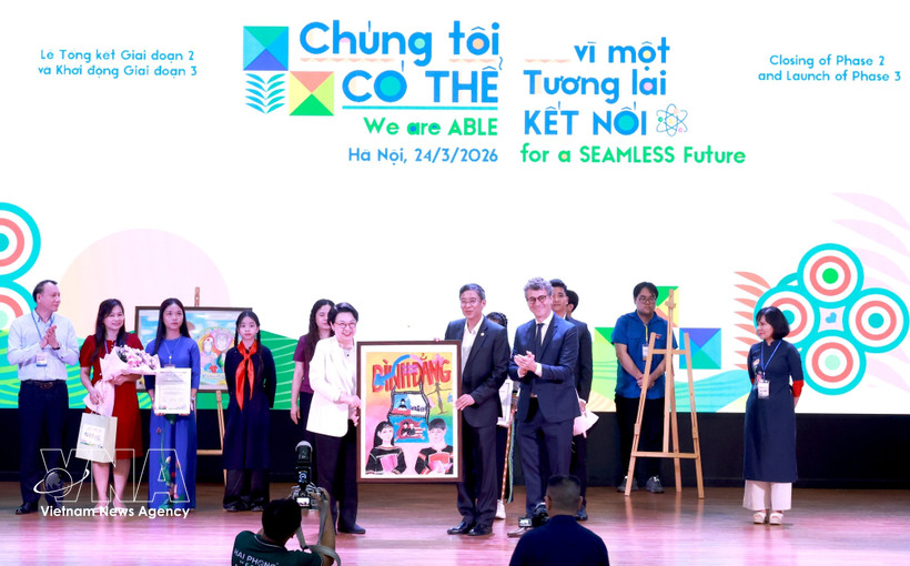 Delegates at the event to launch the third phase of the “We Are ABLE” project in Hanoi on March 24 (Photo: VNA)