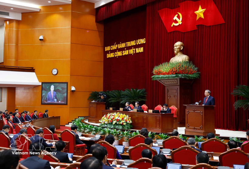 The second meeting of the 14th Party Central Committee opens in Hanoi on March 23. (Photo: VNA)