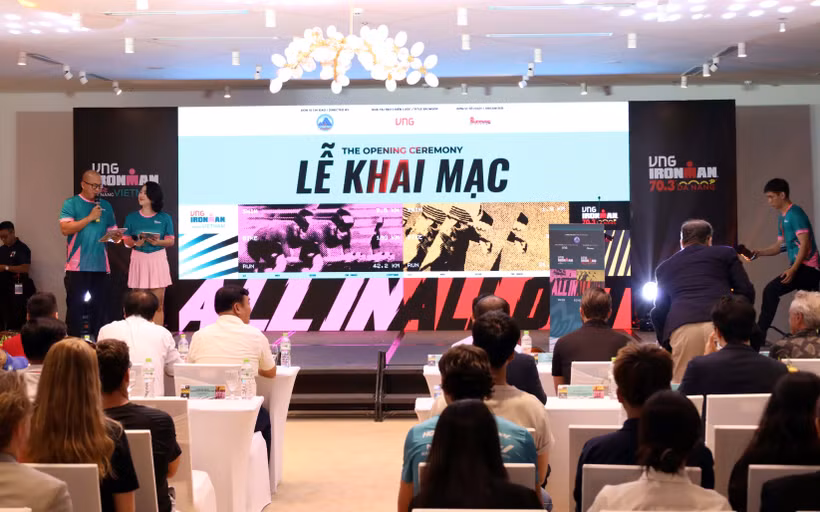 The opening ceremony of the VNG IRONMAN Vietnam 2026 and the VNG IRONMAN 70.3 Da Nang 2026. (Photo: VNA)