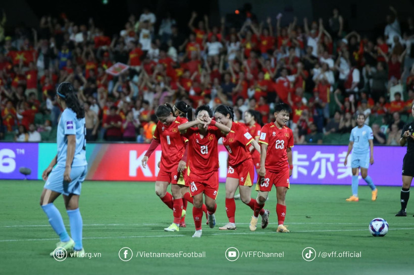 Vietnam’s women’s national football team defeat India 2-1. (Photo: VFF)