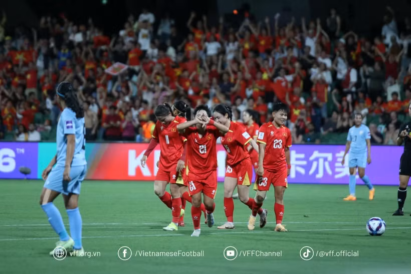 Vietnam’s women’s national football team defeat India 2-1. (Photo: VFF)
