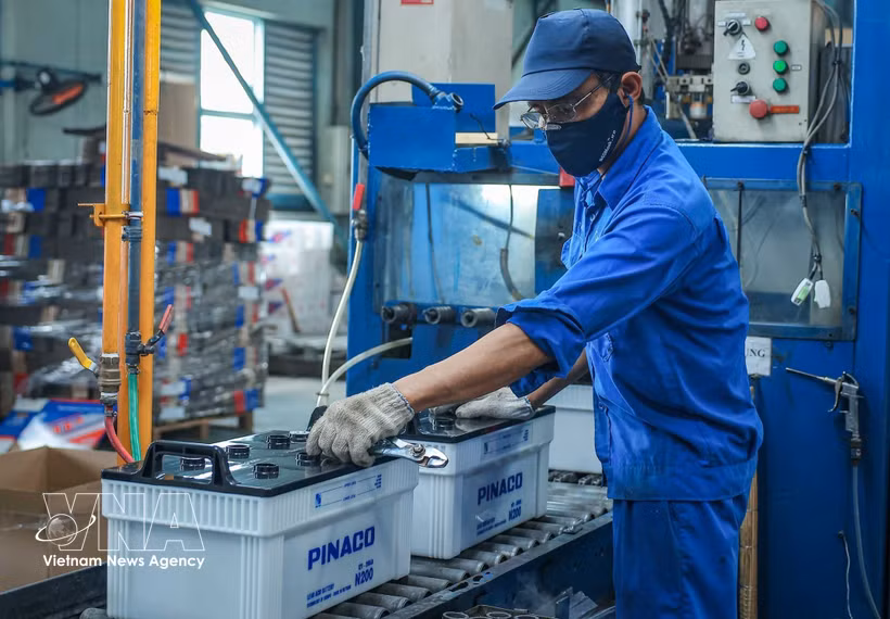 Beyond the domestic market, PINACO batteries are now available in 44 countries and territories. (Photo: VNA)