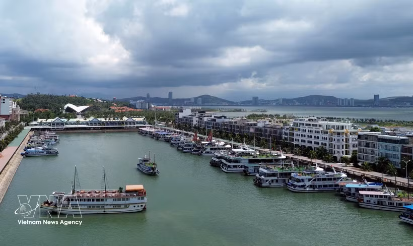 Ha Long Bay tourist boats at Tuan Chau International Passenger Port (Photo: VNA)