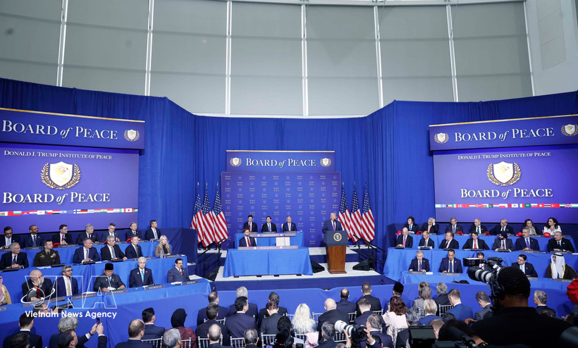 Party General Secretary To Lam attends the inaugural meeting of the Gaza Board of Peace in Washington D.C, the US (Photo: VNA)