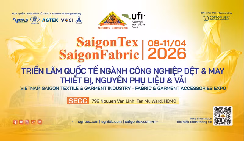 The SaigonTex – SaigonFabric 2026 is scheduled to take place from April 8 to 11. (Photo: Organising board)